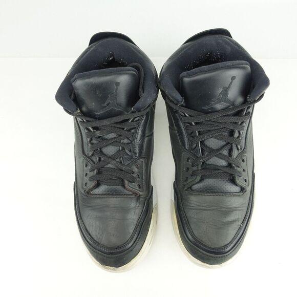 NIKE Men Air Jordan 3 Cyber Monday Sneakers Size 10 Black Leather 136064-020 main image 9